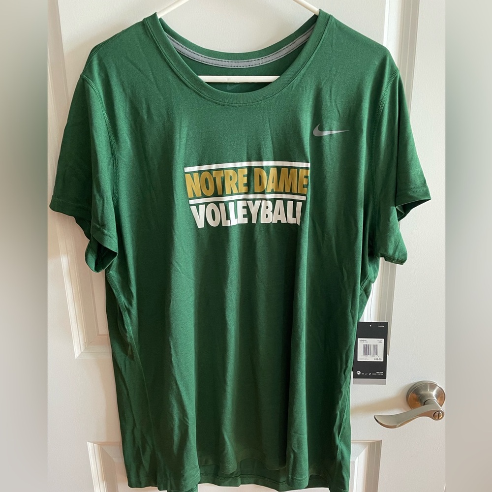 Woman’s Nike Dri fit notre dame volleyball short sleeve t shirt